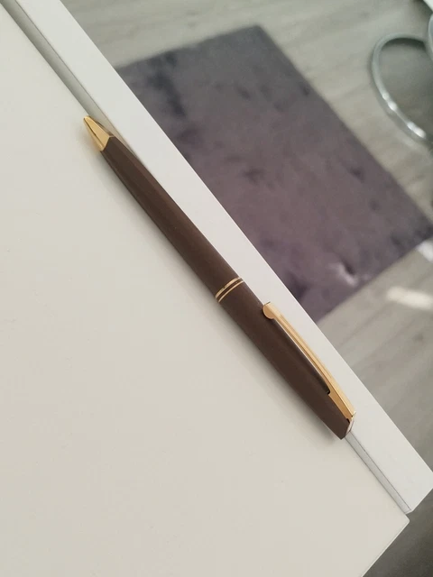 Stylo Plume Waterman Concorde Résine Marron Brossée - Plume Or 18K - Rare