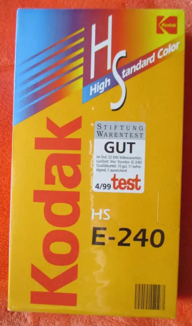 KODAK E-240 Kassette VHS High Standard Color HS Videokassette | Neu | OVP