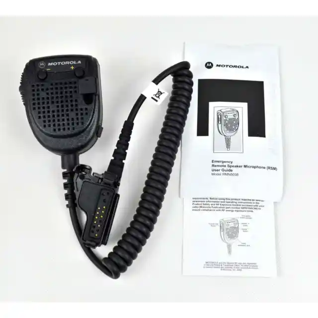 RMN5038A NEW OEM Motorola Remote Speaker Microphone With Emergency Button Vol Ct