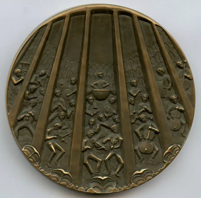 Denmark Anders Nyborg Tivoli 1978 Bronze Art Medal by Roch 70mm 253gr BOX !!! 2