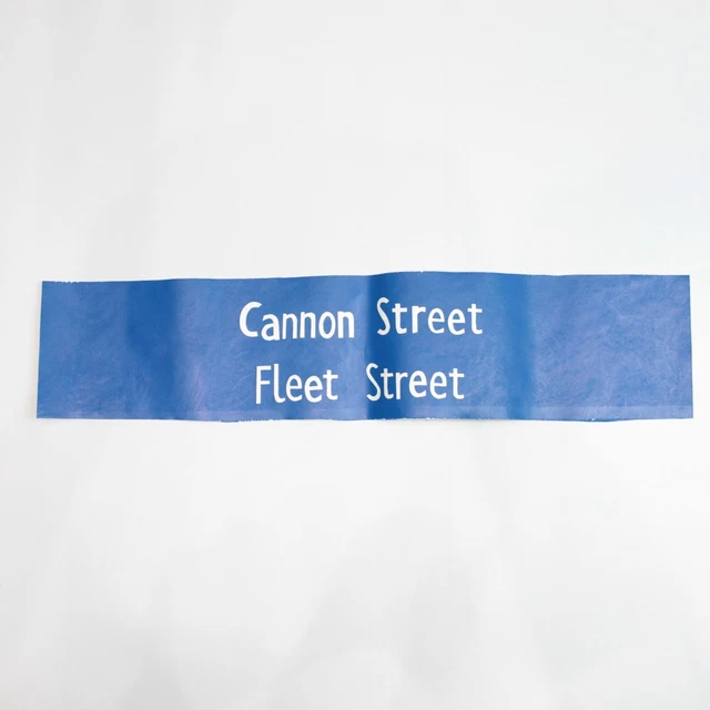 Cannon Street Fleet Street Bus Jalousie Ziel London Vintage bedruckt Tyvek