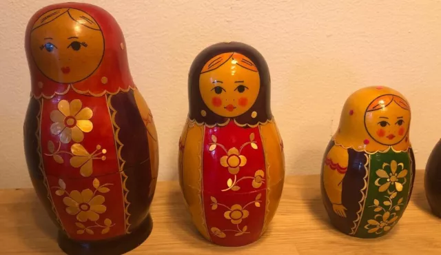 USSR-Matroschka! Babuschka - 10 Holzpuppen RARITÄT SAMMLERSTÜCK 80er Jahre 2