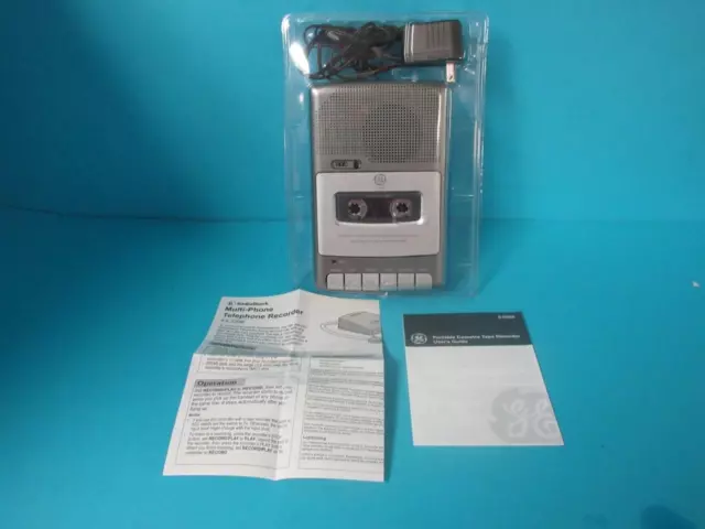 GE General Electric Model 3-5030 Portable Cassette Recorder Tape Player