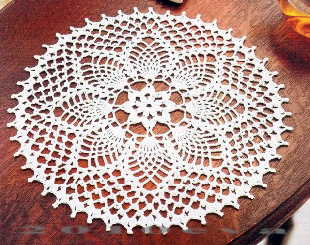 HECHO A MANO MANTELITO ENCAJE #0072/ HANDMADE Lace Crochet DOILY + REGALO/GIFT