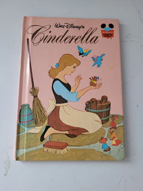 Walt Disney Cinderella Hardcover Book Vintage 1974