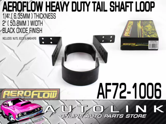 Aeroflow Black Heavy Duty Tailshaft Safety Loop Kit Drag Drift Rally Race Car