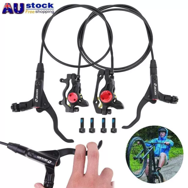 Durable MTB Bicycle Hydraulic Disc Brake for Bike Front / Rear Cycling Oil Disc