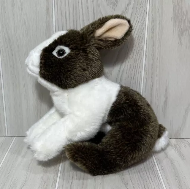 WEBKINZ Brown White Signature Dutch Bunny Plush Stuffed Rabbit GANZ No Code gold