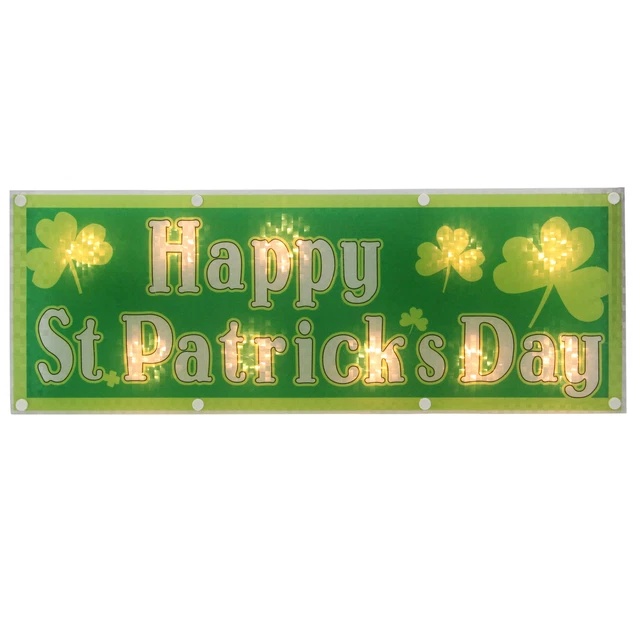 Northlight 17" Light Holographic Happy St.Patrick's Day Window Silhouette Decor