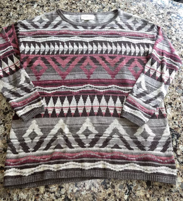 Ralph Lauren Denim & Supply Cotton Navajo Print Sweater Brown/Reds Women's M