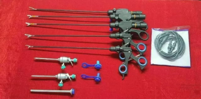 Ensemble de chirurgie laparoscopique 11 pièces Instruments chirurgicaux...