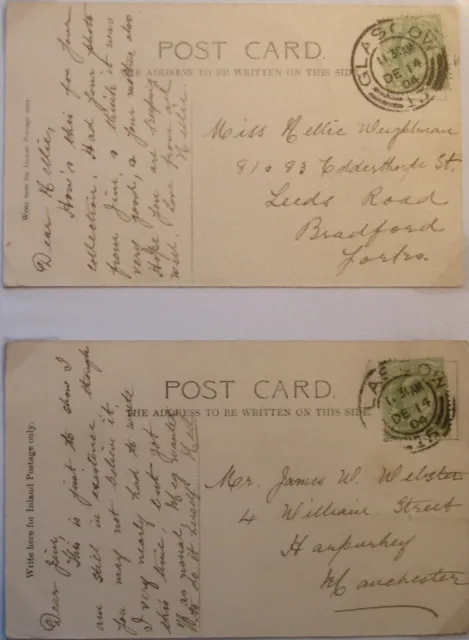 Edward VII: Postcards & Stamps dated cancels: Dec. 14 to 15 1904.