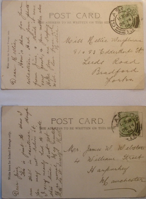 Edward VII: Postcards & Stamps dated cancels: Dec. 14 to 15 1904.