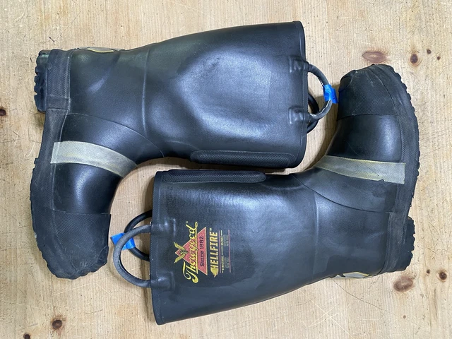 Thorogood Hellfire Men's 13 Wide Structural Firefighting Steel Toe Boots (F)