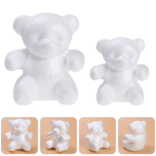 4 piezas modelo de oso de espuma modelado adorno navideño