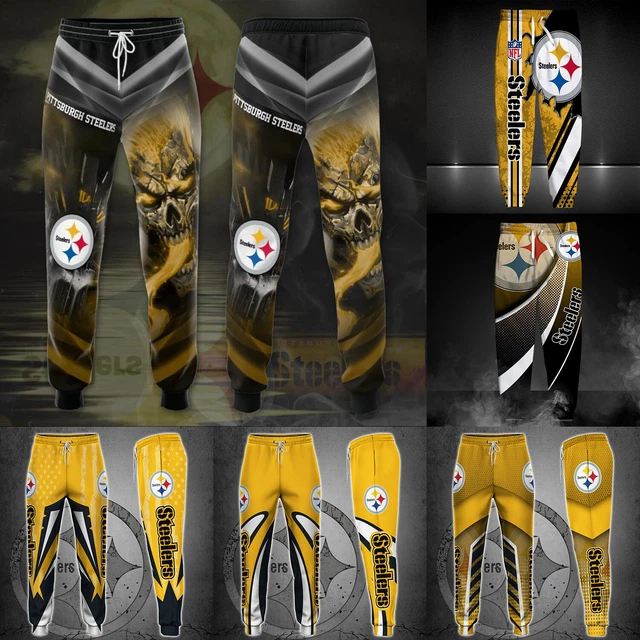 Pittsburgh Steelers Mens Drawstring Sweatpants Gym Workout Pants Jogger Trousers