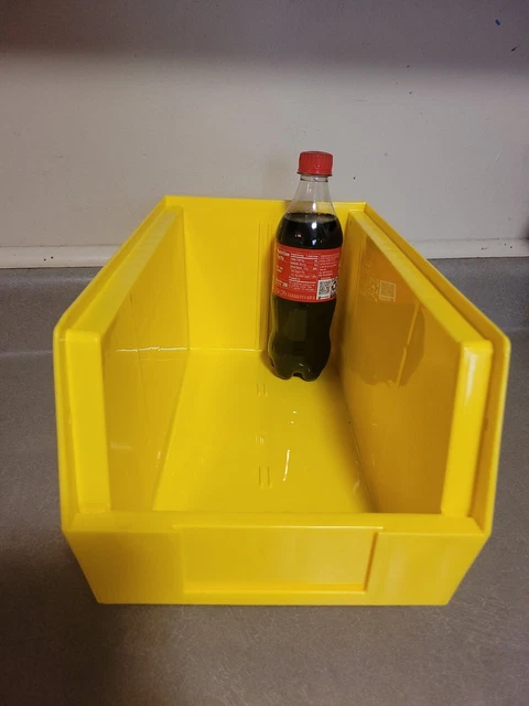 Quantum Storage Systems Hang & Stack Storage Bin, Yellow,