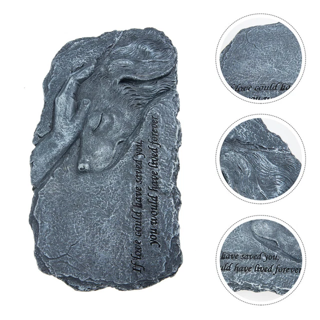 Pet Memorial Gravestone Plaques for Outdoors Tombstones Cats and Dogs