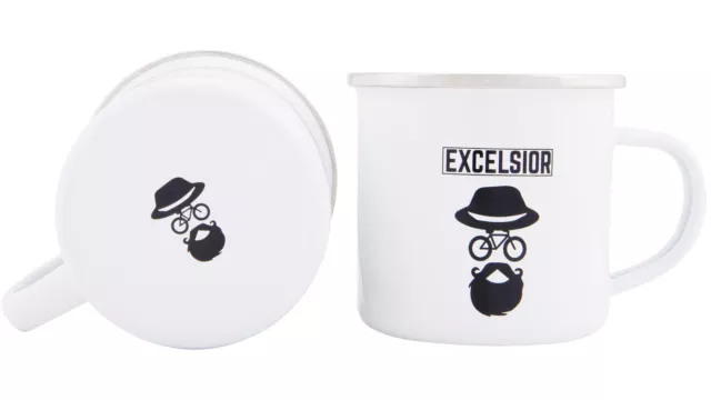 08199838 Excelsior Thermos 250 ML Tasse Café Emaille de Avec Cadre Chromé