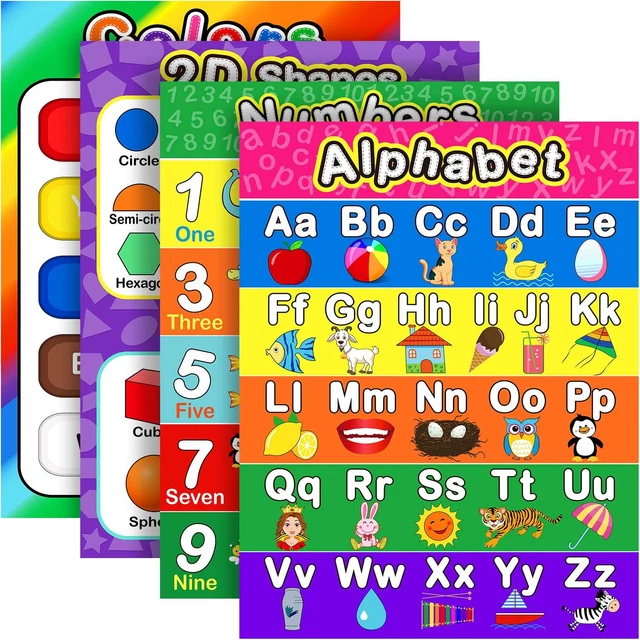 EXTRA LARGE PRESCHOOL Educational Learning Posters for Kids Toddlers