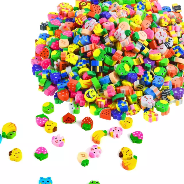 120 Pack Animal Erasers for Kids Toy Bulk Pencil Erasers 3D Mini