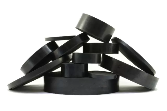 Solid Black Rubber Strips, Various Sizes, Stock Clearance