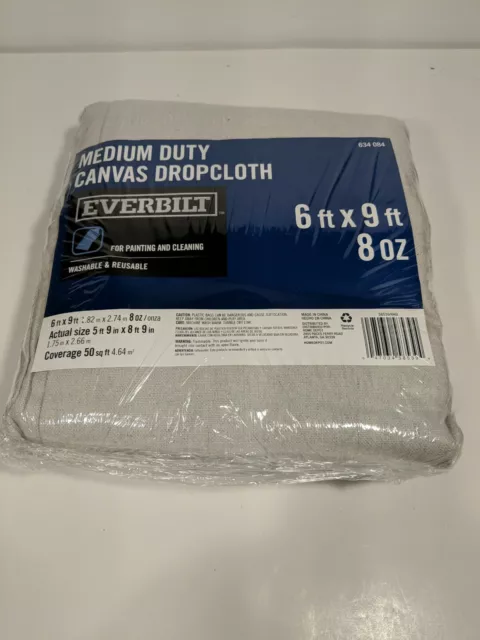 Canvas Drop Cloth 9X12feet for Painting, Painters Drop Cloth