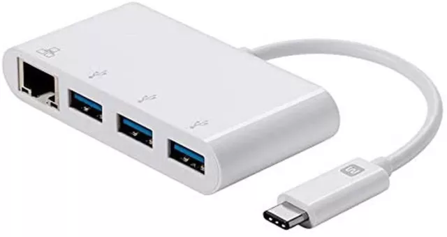 VIVANCO USB Type-C™ Netzwerk Adapter + HUB