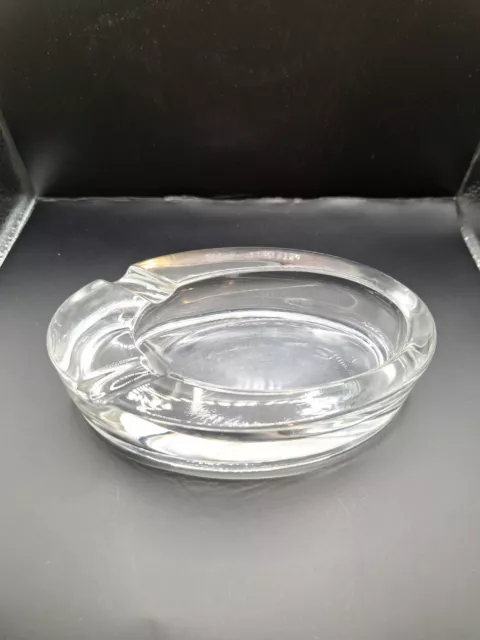 Glas Aschenbecher Oval Transparenz Ascher Tischaschenbecher massiv 14cm Lang 4cm