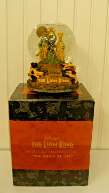 Disney The Lion King Musical Snowglobe "The  Circle Of Life" with Box, Works