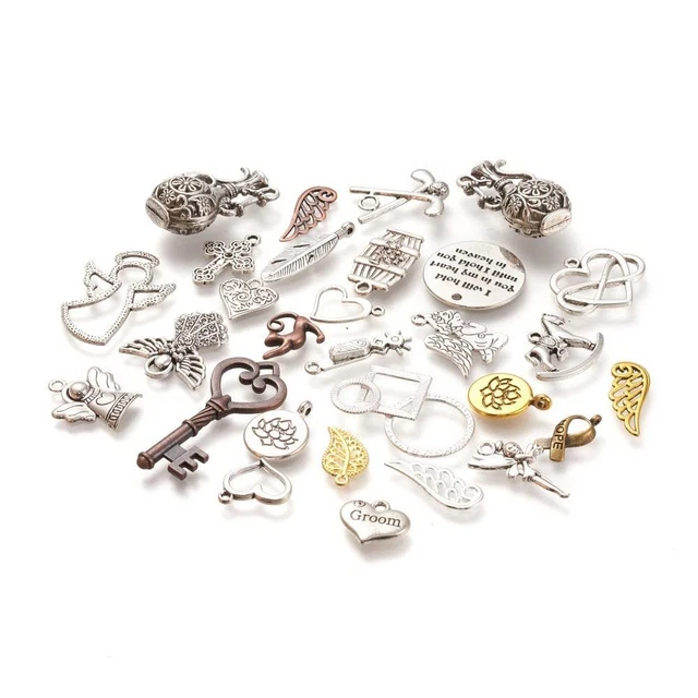 10/20/30/50 Anhänger Charms Klein Silber Antik Silber Bronze Kupfer Gold Mix
