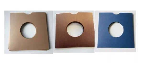 50 X Record Sleeves 7 inch card Limited Edition  Denim, Coffee & Bronze Pearl