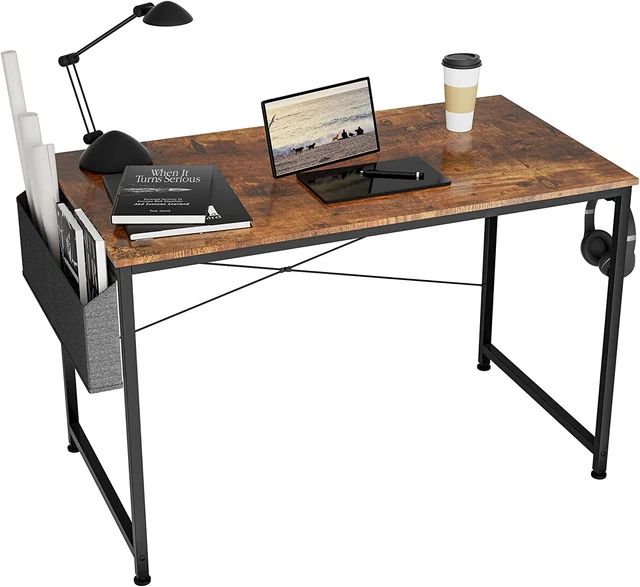 Escritorio de computadora de escritura HOMIDEC, escritorio de trabajo de oficina para estudiantes y trabajadores, computadora portátil