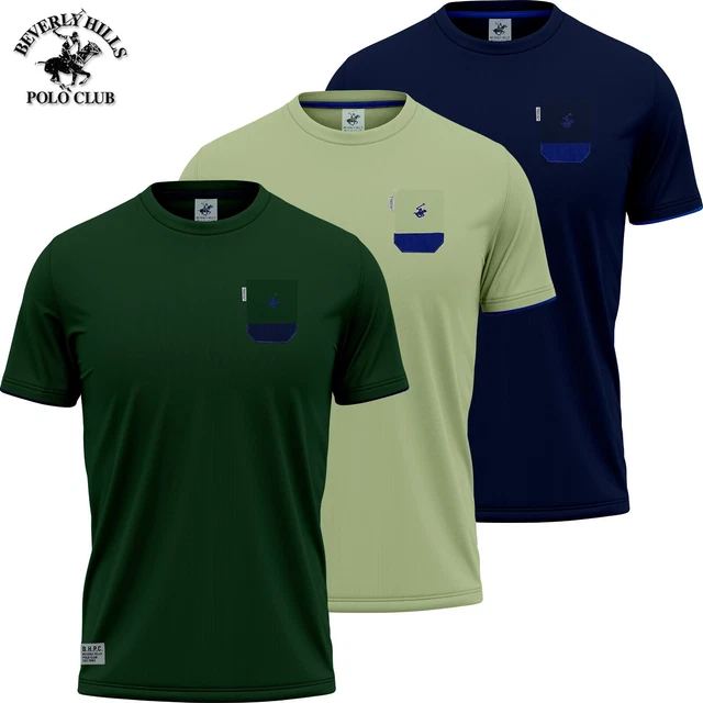 3 T-Shirt manica corta uomo con taschino 100% cotone