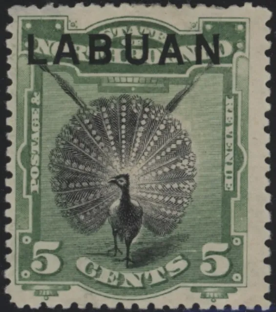 North Borneo Labuan 5c green stamp SG 92a mint