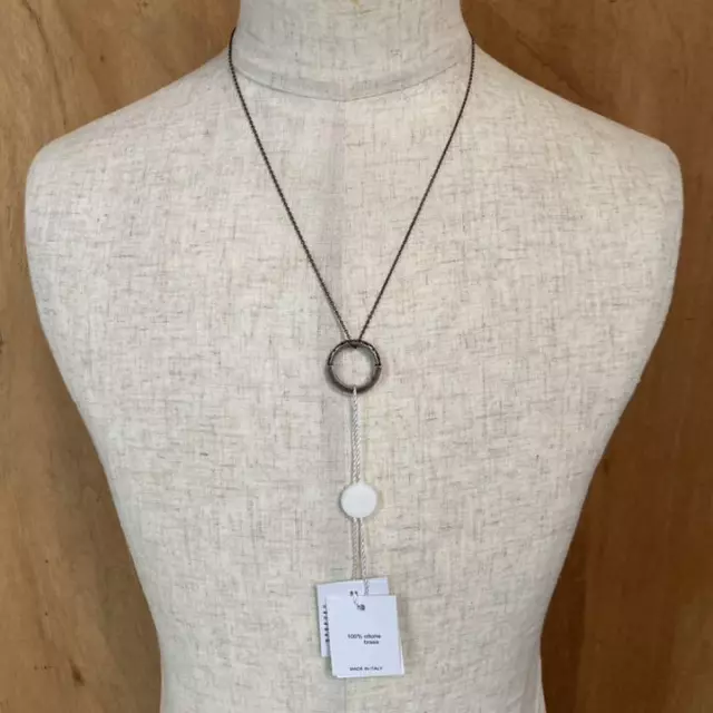 22Ss Maison Margiela Semi Polished Ring Necklace 3Way