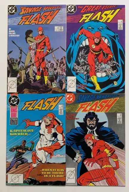 Flash #10 to #13 (DC 1988) 4 x high grade issues.