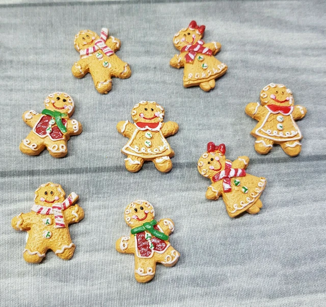 Harz Streuteile Winter Weihnachten Basteln Kleben Tischdeko Lebkuchen Xmas