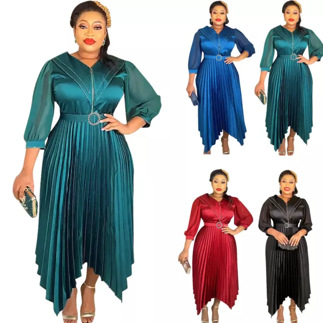 African Dashiki Women Abaya Long Sleeve Maxi Dress Kaftan Dress Islamic Party