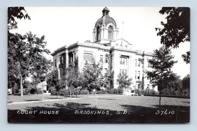 RPPC Court House Building Brookings South Dakota SD UNP Unused Postcard R1