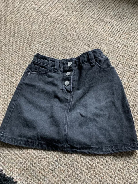 Girls Black Denim Skirt Age 9 Years Next