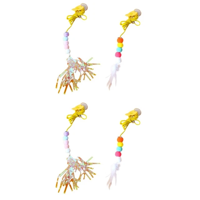 4 Pcs Kitten Stick Teasers Will Move Sports Toys Hanging Cat Toys