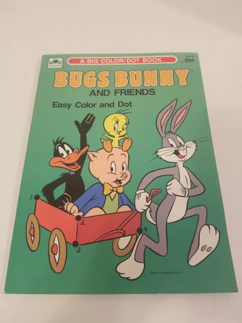 A Big Dot to Dot Book BUGS BUNNY 1985 Illustrated CARTOONS Childrens unused