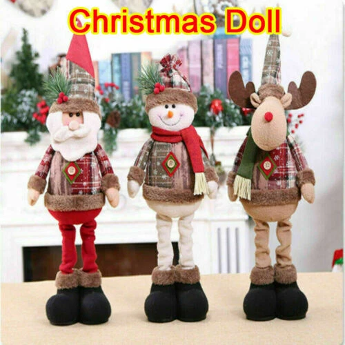 Xmas Decoration Doll Santa Claus Snowman Elk Plush Toys Christmas Ornaments DEU