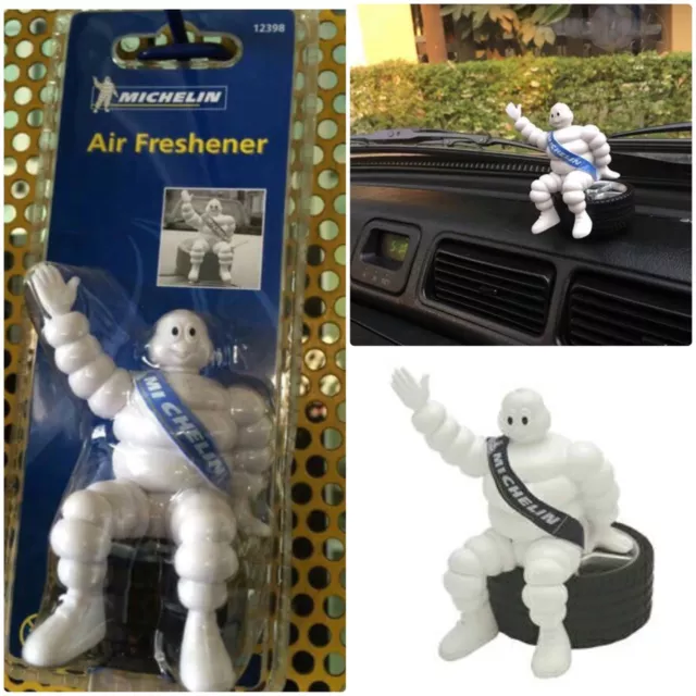 Michelin Man Doll Bibendum Figure Sit on Tyre Car Air Freshener Collectible 4"