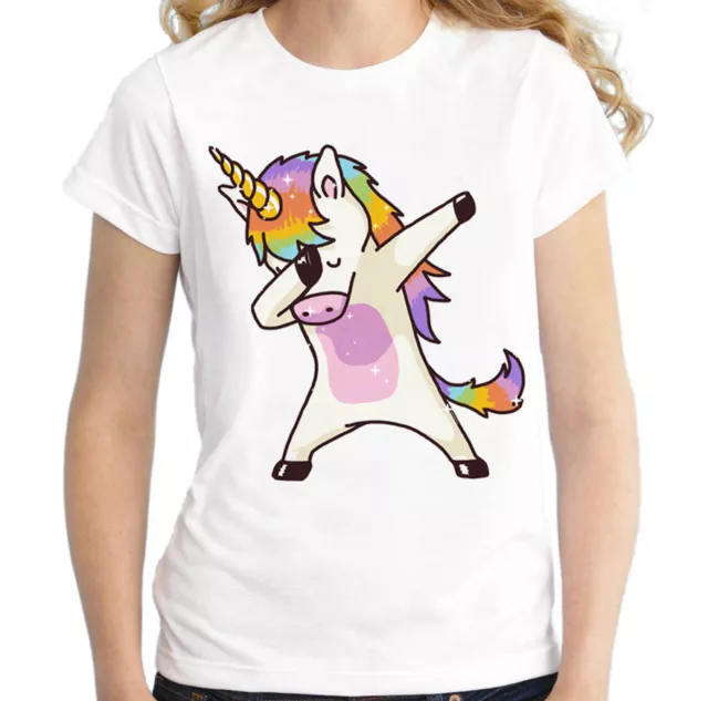 T-shirt Maglietta bambina Unicorno Dab Dance ver.1 little pony cotone maglia