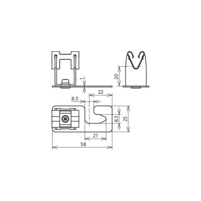 Dehn Dachleitungshalter für Wellplattendächer DEHNgrip DLH DG 8 H20 WPRO5 8 V2A 2