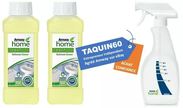 2 Nettoyant Salle de Bain concentrés LOC 500ml + pistolet vaporisateur Amway