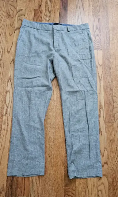 Banana Republic Stretch Lenin Gray Avery Pants Size 10 (34x27) New With Tags