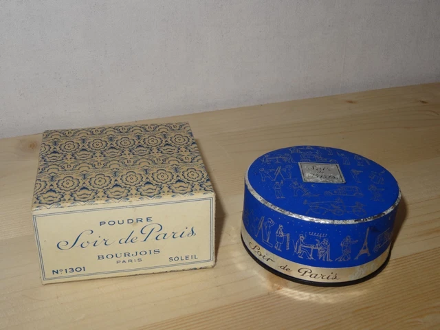 Écheveau De Perles Dorées Vintage Des Années 1920/30 - Dans Sa Boîte De Poudre Originale